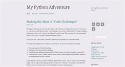 Desktop Screenshot of mypythonadventure.com