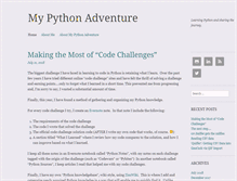 Tablet Screenshot of mypythonadventure.com